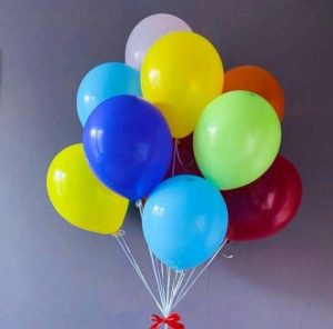 11 helium balloons